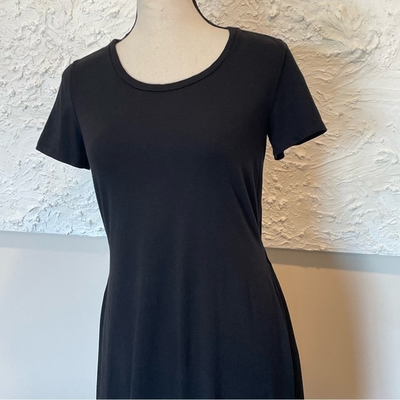 Theory Liliana S Ranmire Knit Open Back Short Sleeve Dress Black Size Small. - Picture 4 of 9